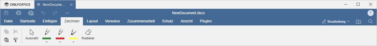 Registerkarte Zeichnen