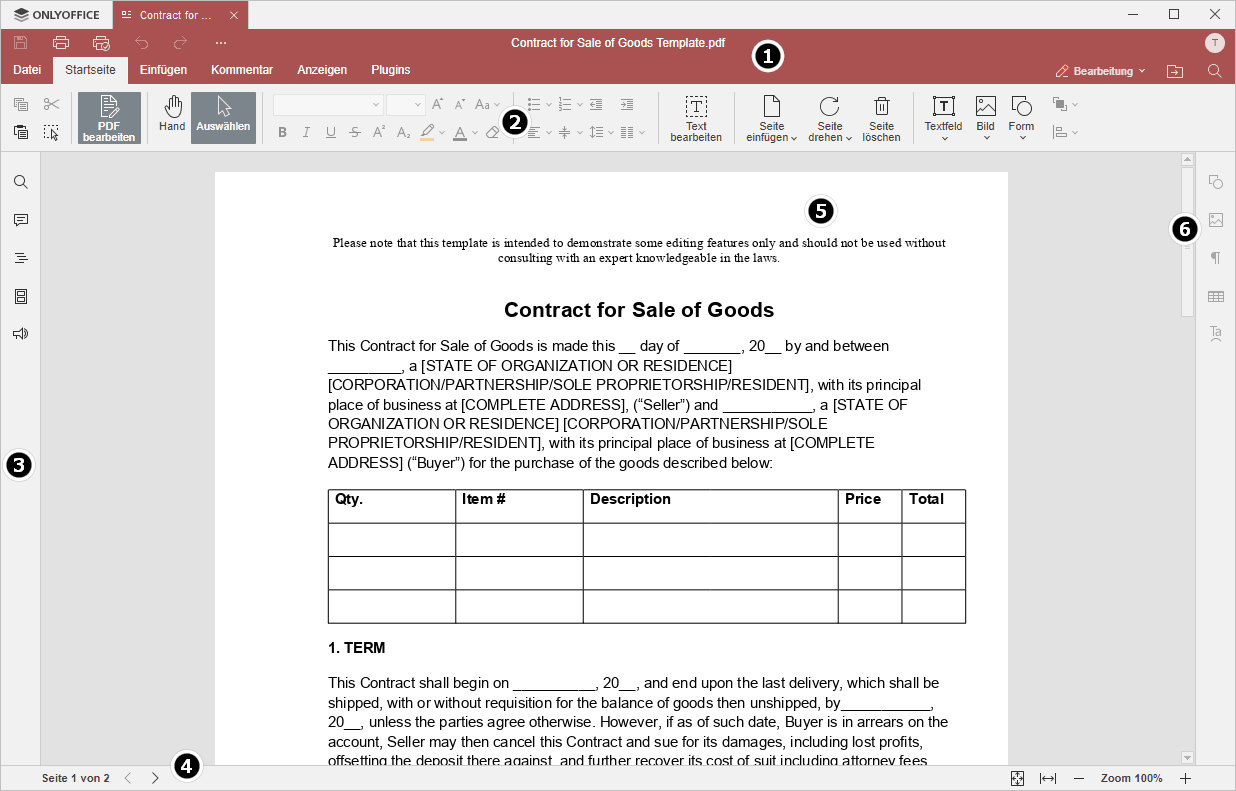 Desktop PDF Editor window