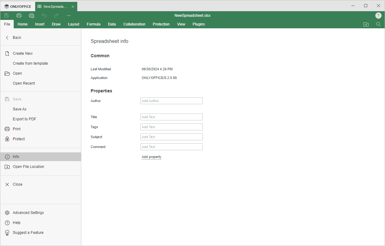 File tab