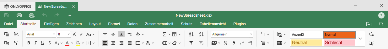 Registerkarte Startseite
