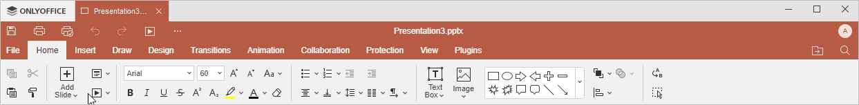 Home tab