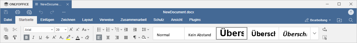 Registerkarte Startseite