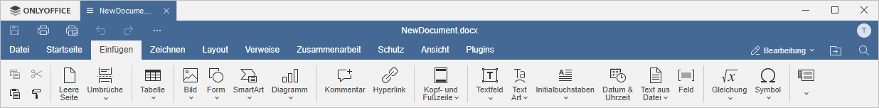 Registerkarte Einfügen