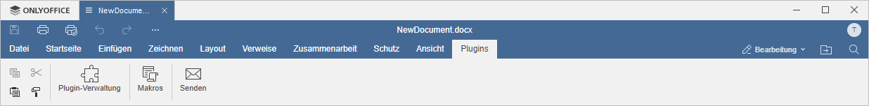 Registerkarte Plugins