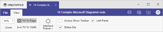 Desktop View tab