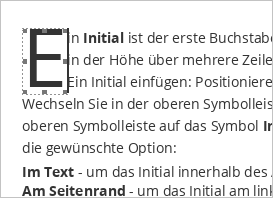 Beispiel für ein Initial