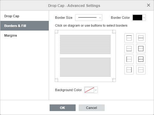 Drop Cap - Advanced Settings