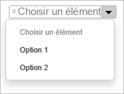 Paramètres de la liste déroulante