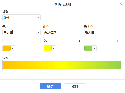 编辑三色阶格式