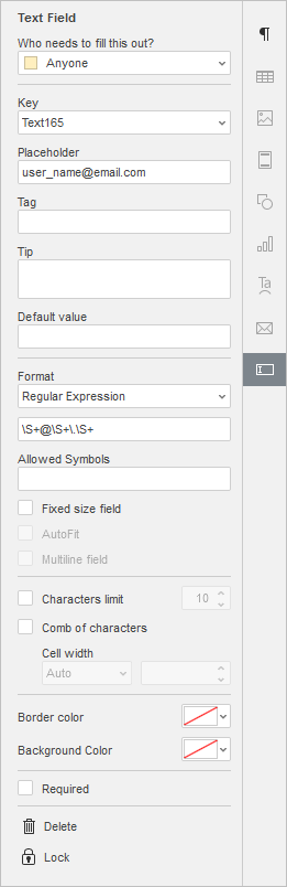 email address settings