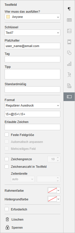 email address settings