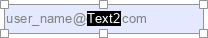 email address inserted