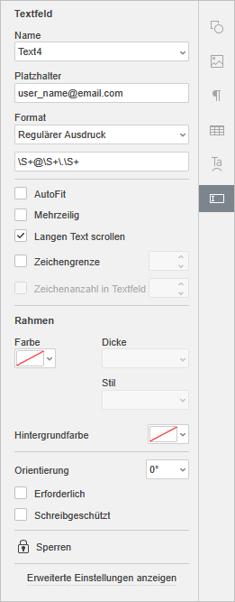 email address settings