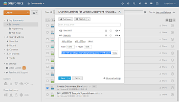 Sharing files and folders