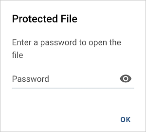 Protected file window