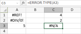 ERROR.TYPE Function