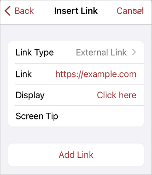 External Hyperlink