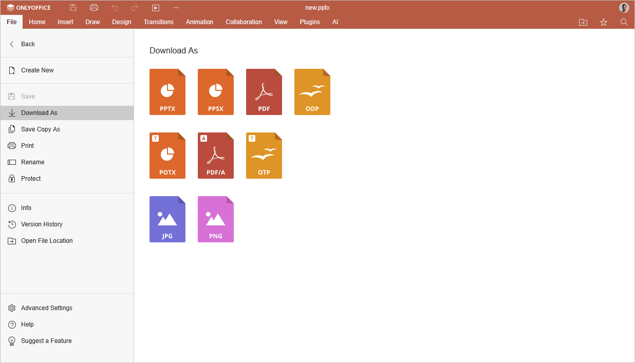 File tab