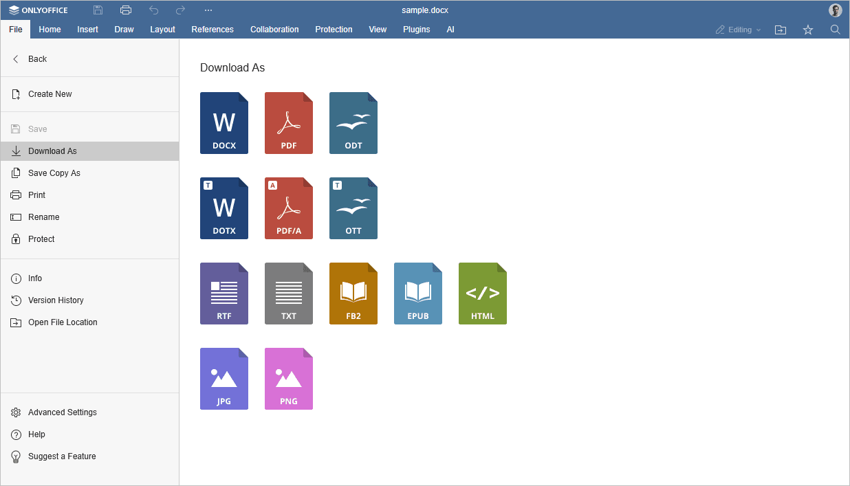 File tab