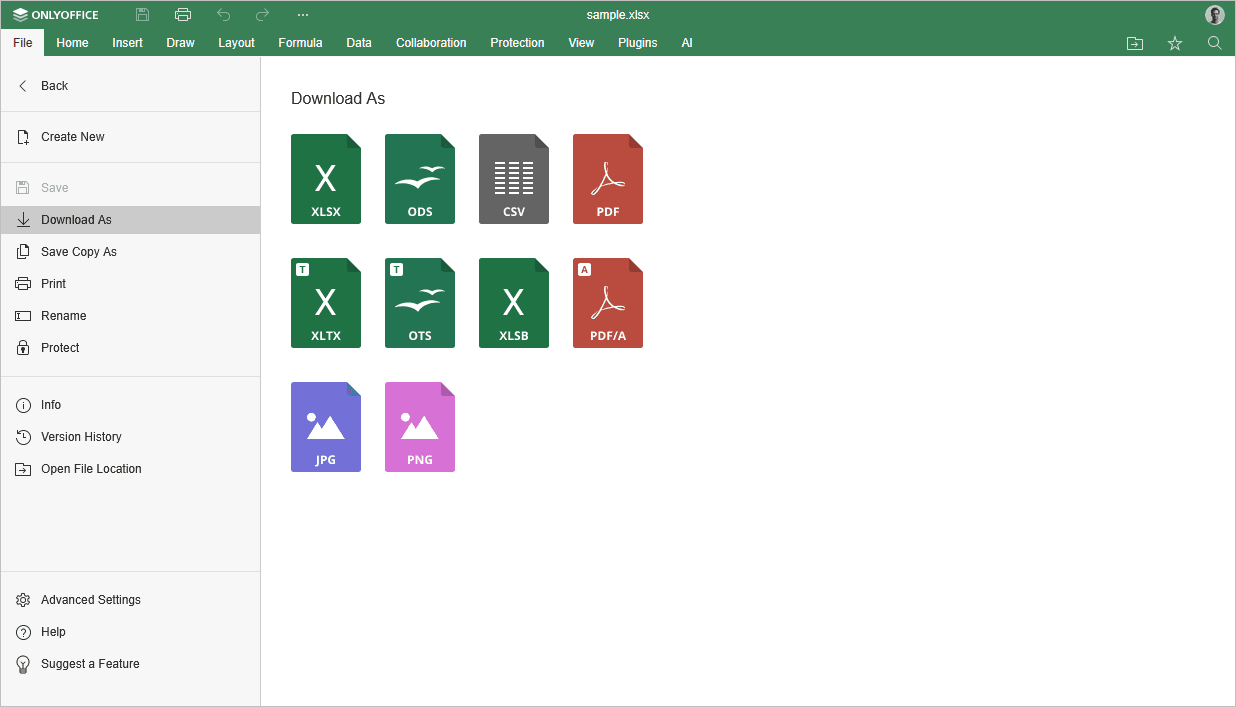 File tab