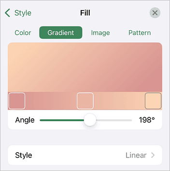 Gradient fill