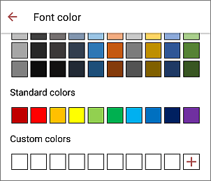 Font color
