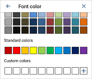 Font color