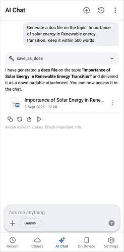 Generated file preview