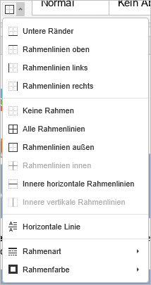 Horizontale Linie - Alle Rahmen