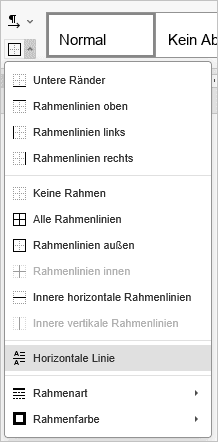 Horizontale Linie - Alle Rahmen