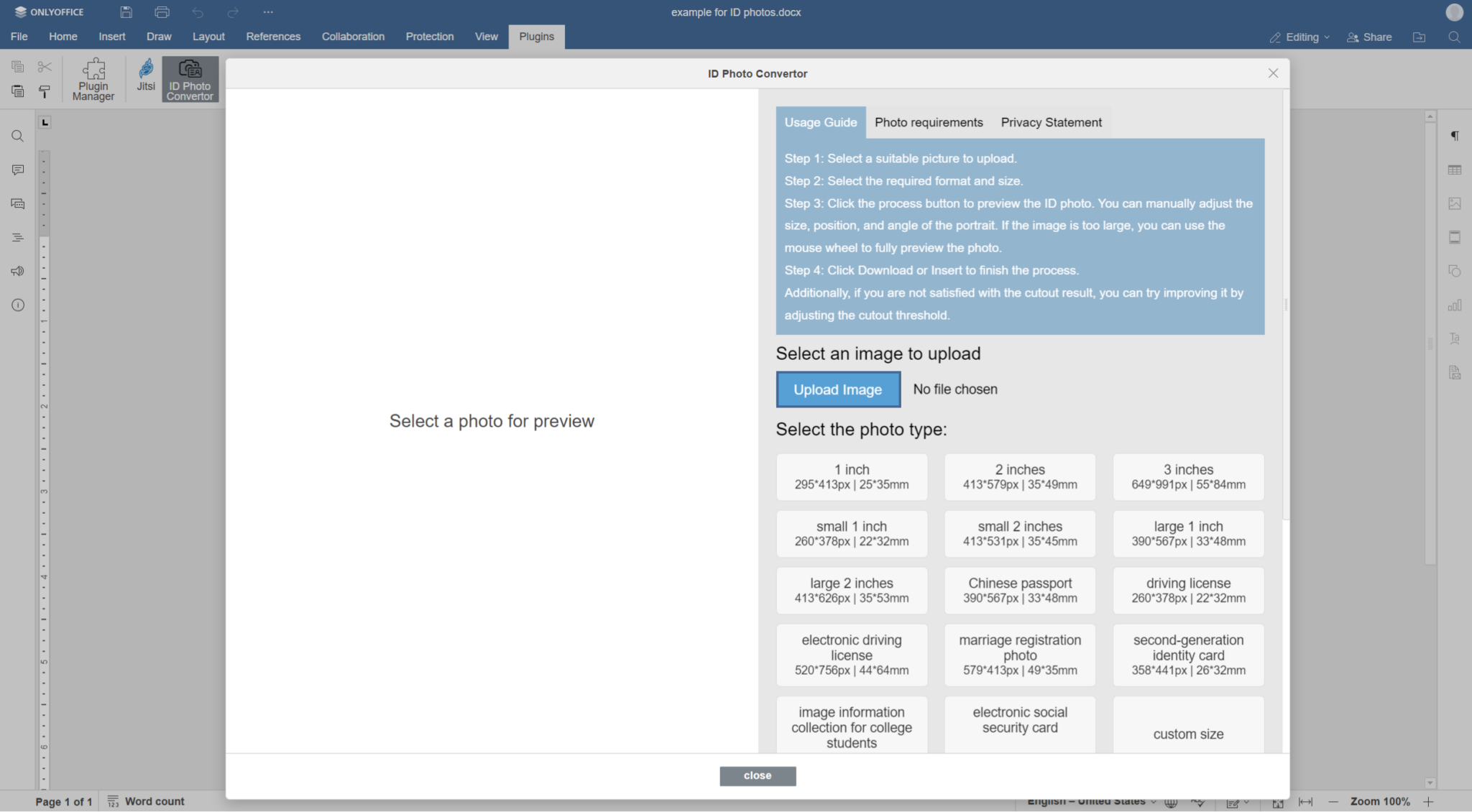 id photo converter upload photo