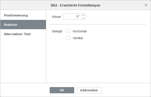 Bildeigenschaften: Drehen