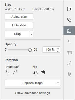 Image Settings tab