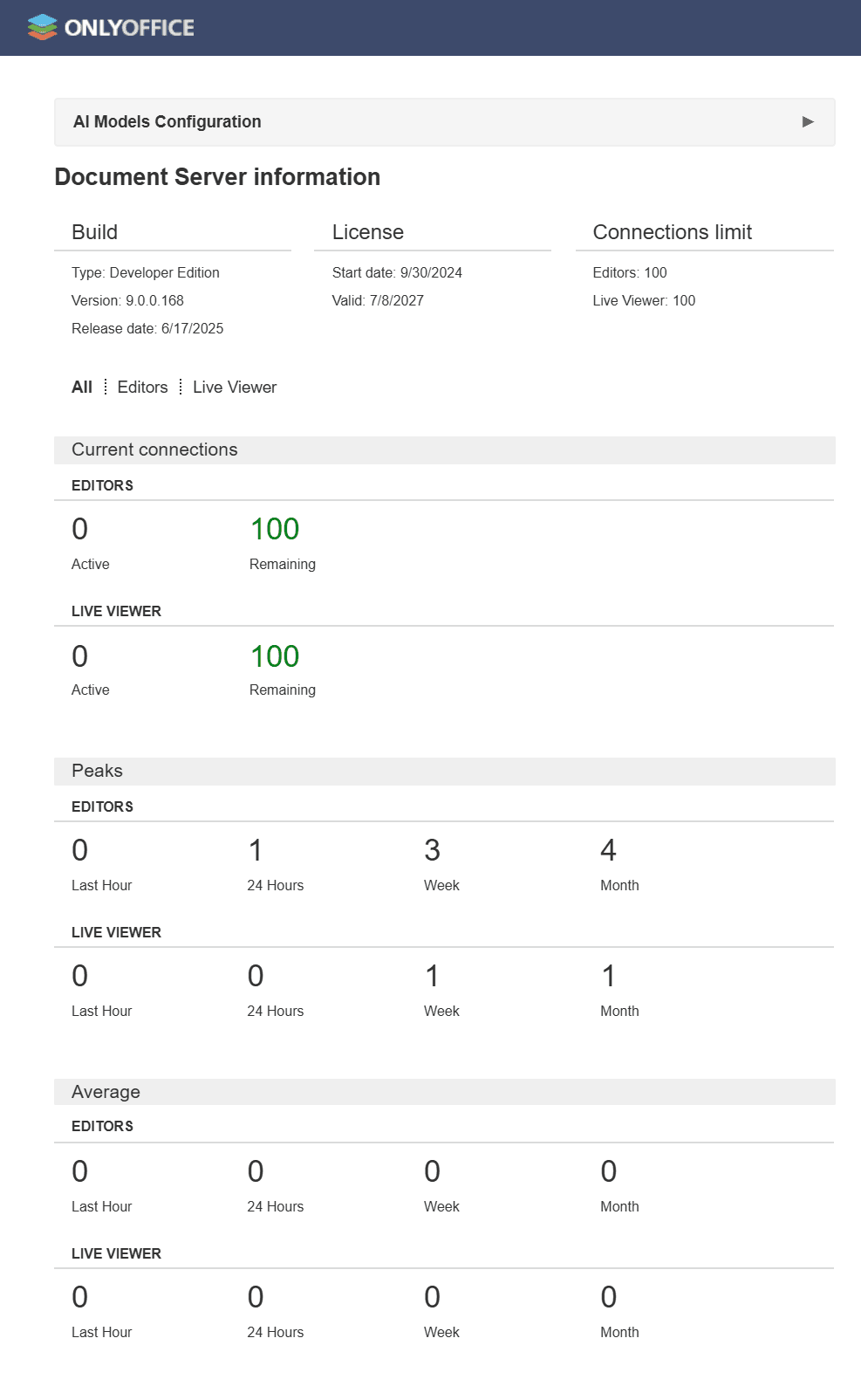 Info page