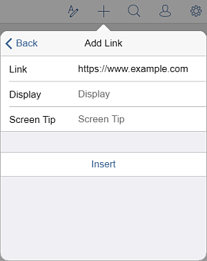 Hyperlink Settings window