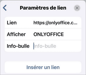 Hyperlink Settings window