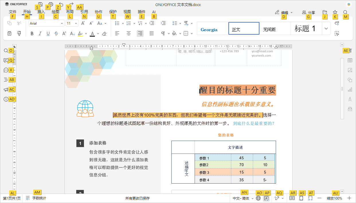 主要快捷键提示