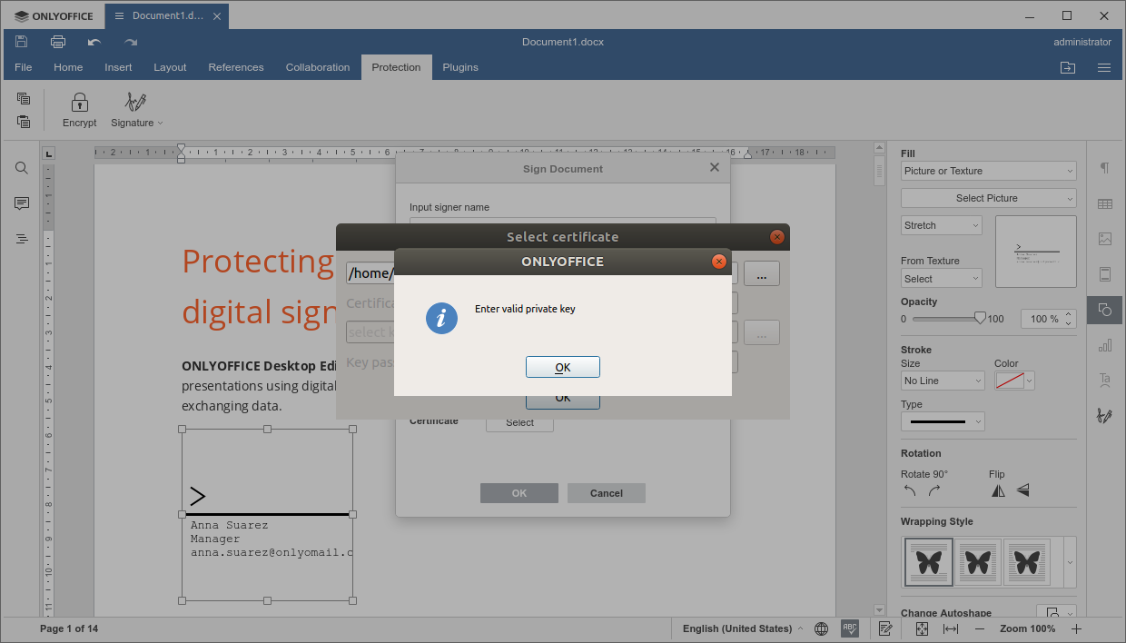 Select a Certificate