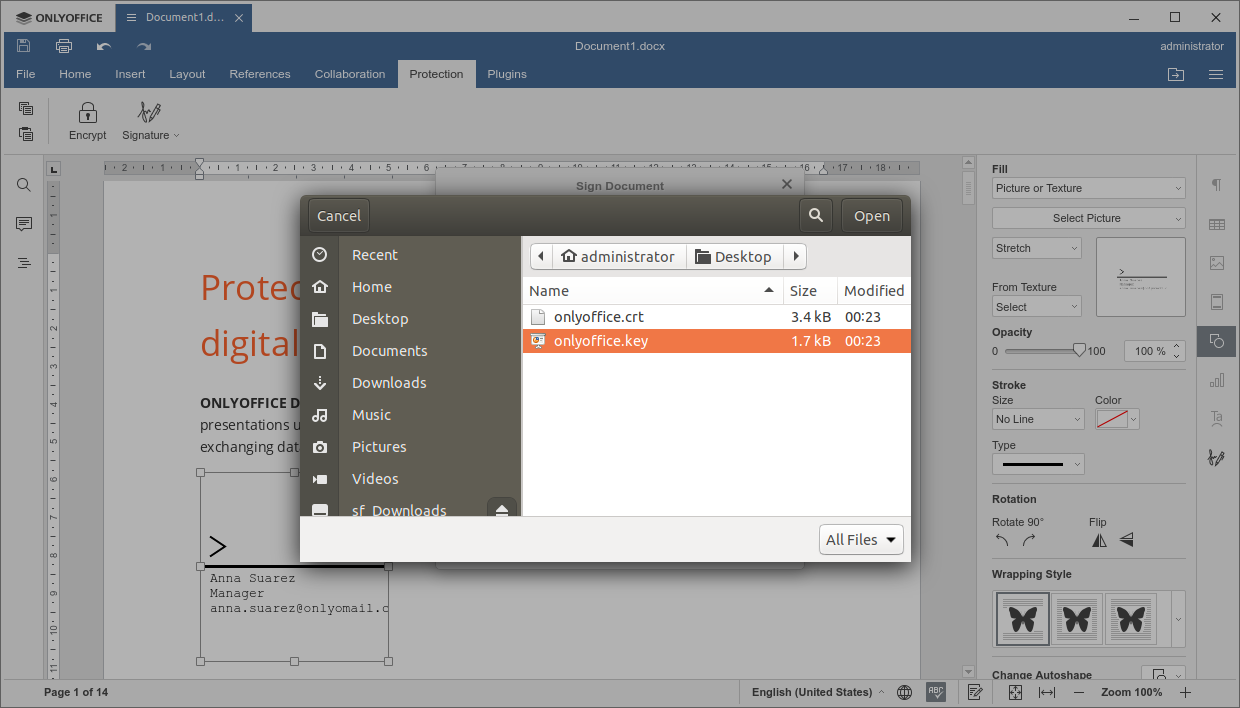 Select a Private Key