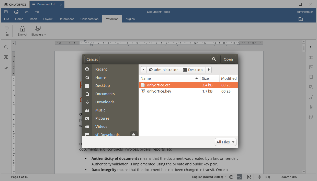 Select a Certificate