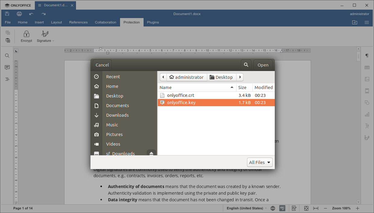 Select a Private Key