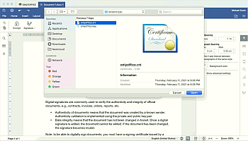 Select a Certificate