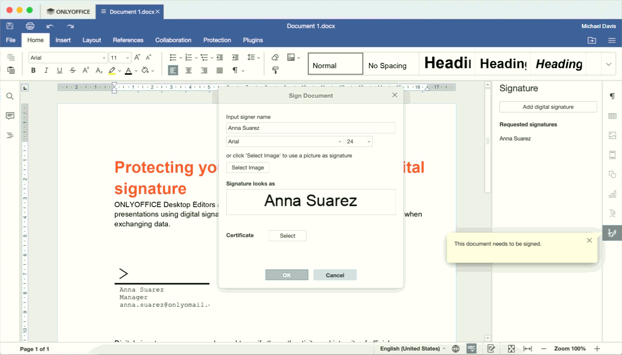 Select a Certificate