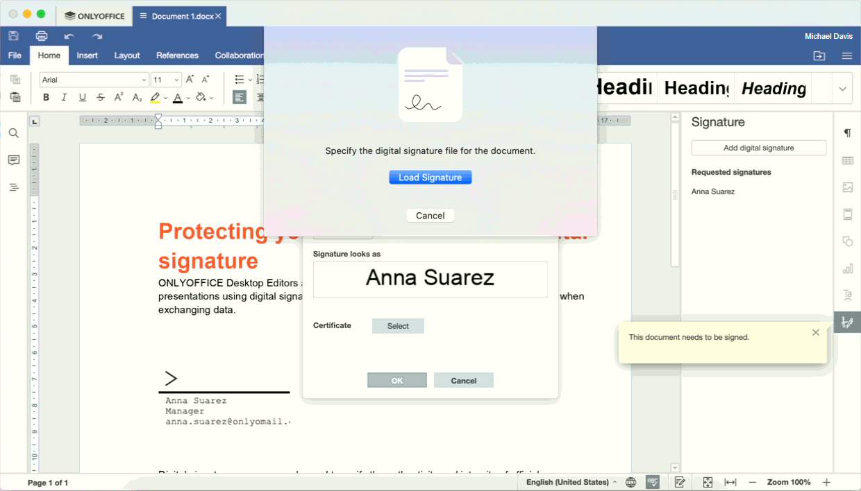 Select a Certificate