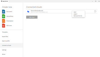 Connected accounts list