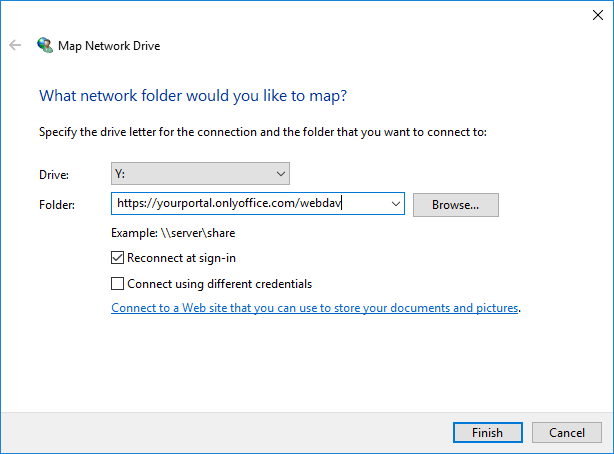 Map network drive