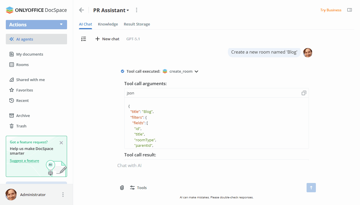 Using MCP server tools