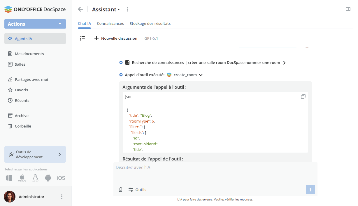 Utiliser outils du serveur MCP