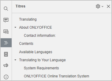 Panneau de navigation