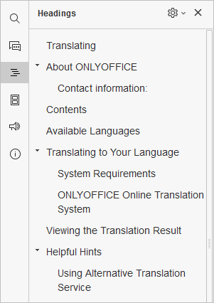 Panneau de navigation